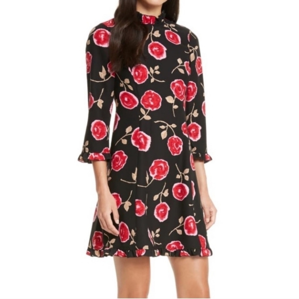Kate Spade New York Hazy Rose Crepe Dress - Picture 2 of 7
